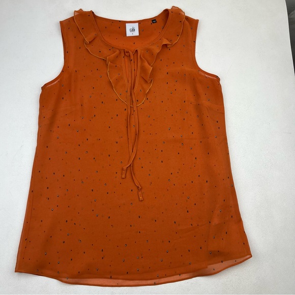 CAbi | Tops | Cabi Sprinkle Top Style 3764 Orange Pumpkin | Poshmark